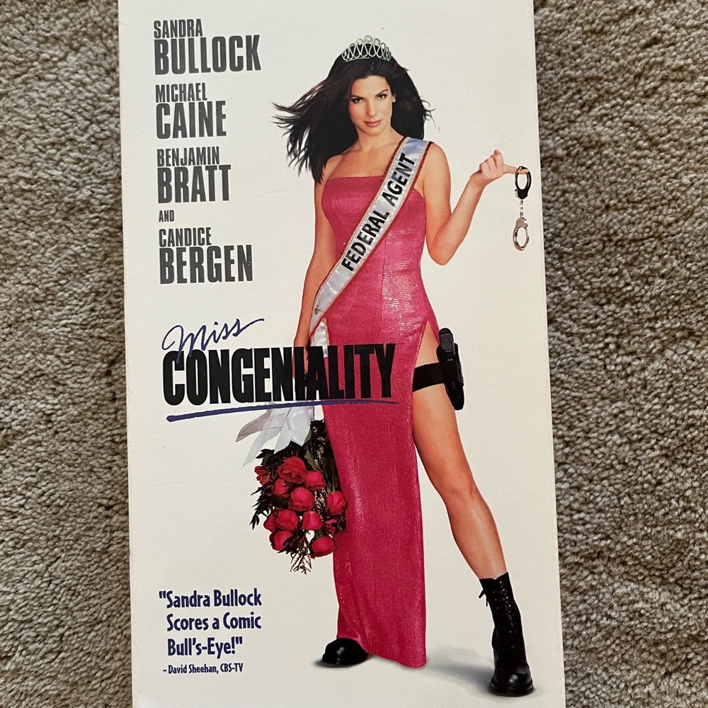 Miss Congeniality VHS with Sandra Bullock Benjamin Bratt Michael Caine